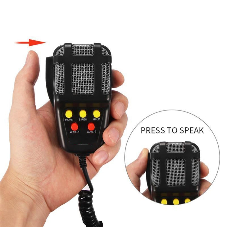 HW-1006B 12V 100W 125dB 5-tone Car Electric Alarm Air Horn Siren Speaker 5 Sound Tone Super Loud with Mic, HW-1006B