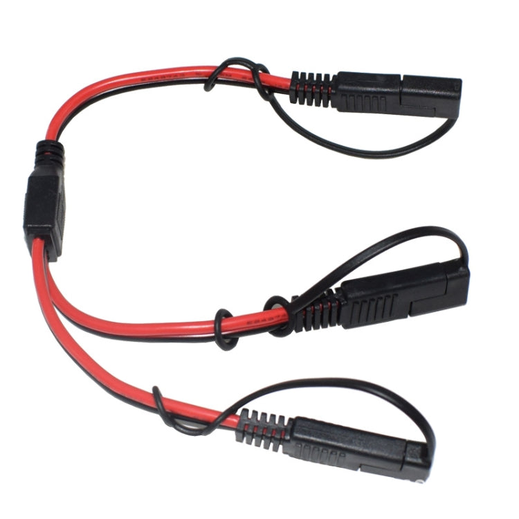 SAE One to Two Connection Extension Cable Car Power Cord, SAE One to Two