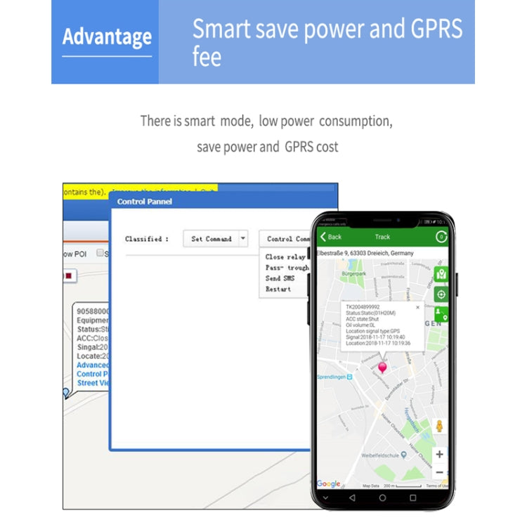 TK600 2G GPS / GPRS / GSM Strong Magnetic Realtime Car Truck Vehicle Tracking GPS Tracker, TK600