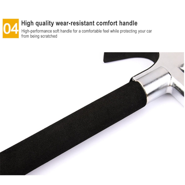 Car Adjustable Telescopic U Shape Steering Wheel Lock Anti-theft Cipher Lock with Safety Hammer, with Safety Hammer