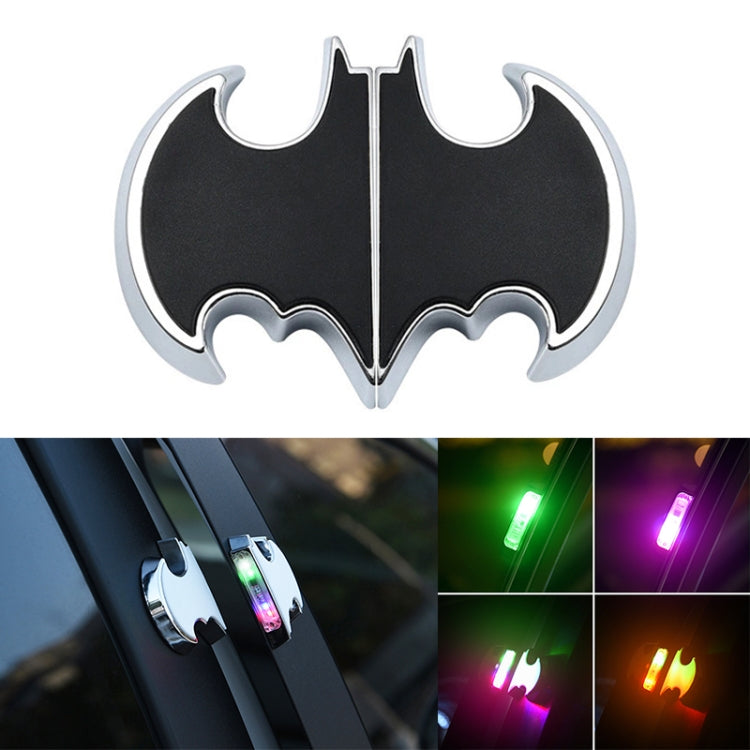 2 PCS Car LED Door Warning Lights Anti-collision Door Opening Lamp Flashing Lights, Door Warning Lights (Silver), Door Warning Lights (Black)