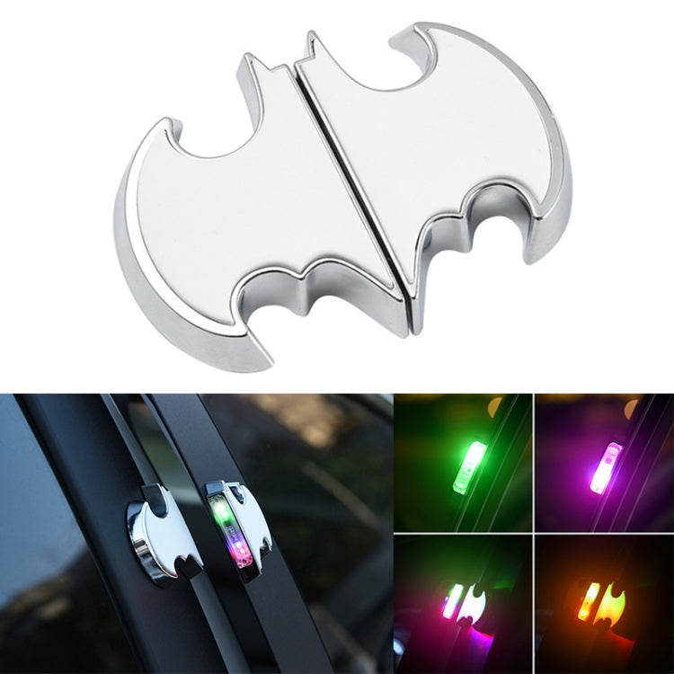2 PCS Car LED Door Warning Lights Anti-collision Door Opening Lamp Flashing Lights, Door Warning Lights (Silver), Door Warning Lights (Black)