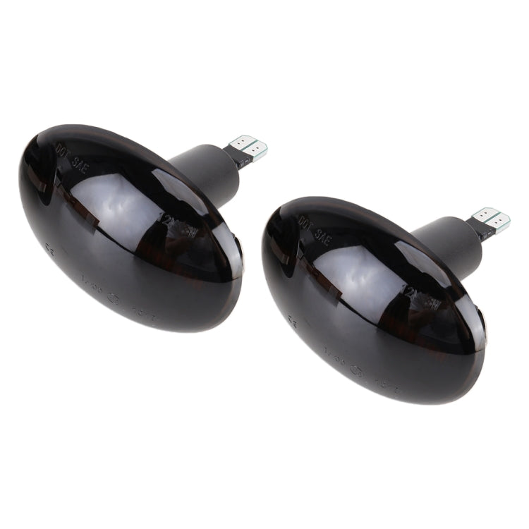 2 PCS DC12V / 3W Car LED Dynamic Blinker Side Lights Flowing Water Turn Signal Light for BMW Mini Cooper, Amber Light, For BMW Mini Cooper (Black), For BMW Mini Cooper