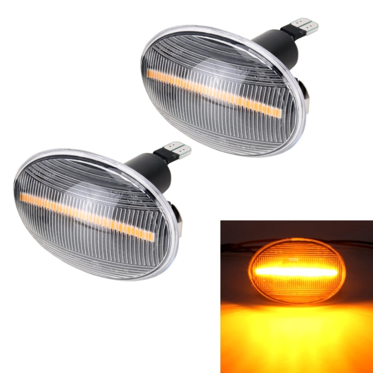 2 PCS DC12V / 3W Car LED Dynamic Blinker Side Lights Flowing Water Turn Signal Light for BMW Mini Cooper, Amber Light, For BMW Mini Cooper (Black), For BMW Mini Cooper