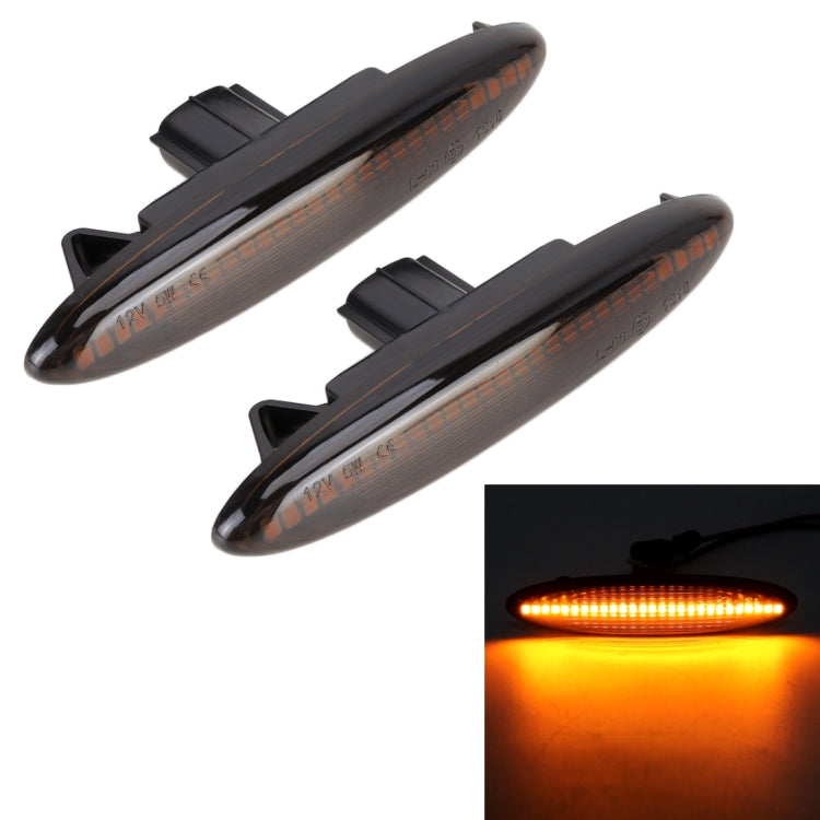 2 PCS DC12V / 5W Car LED Dynamic Blinker Side Lights Flowing Water Turn Signal Light for Lexus, Amber Light, For Lexus (Black), For Lexus