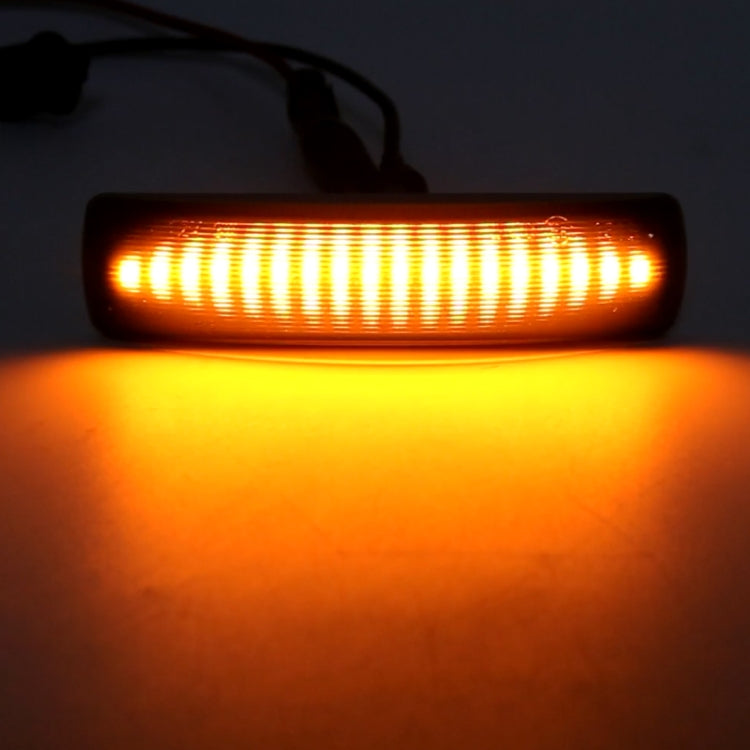 2 PCS DC12V / 3W Car LED Dynamic Blinker Side Lights Flowing Water Turn Signal Light for Land Rover, Amber Light, For Land Rover (Black), For Land Rover