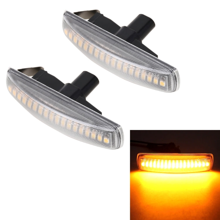 2 PCS DC12V / 3W Car LED Dynamic Blinker Side Lights Flowing Water Turn Signal Light for Land Rover, Amber Light, For Land Rover (Black), For Land Rover