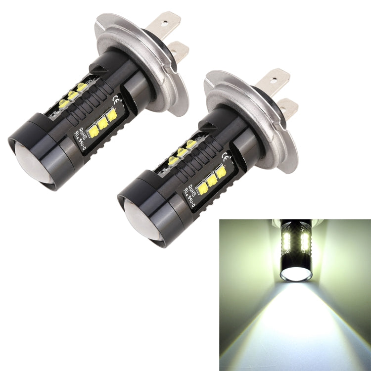 2 PCS H7 DC12V 4.3W 6000K 500LM Car Fog Lights with 12LEDs SMD-2525, H7