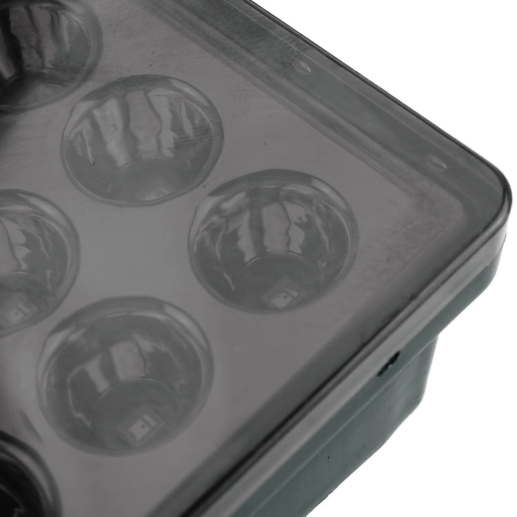 DC12V 1W Car Square Highlight Brake Lights Reversing Light with 15LEDs SMD-3528, Square (Black), Square (Red)