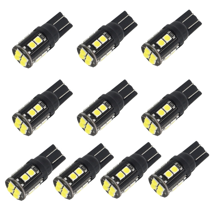 10 PCS T10/168/194 DC12V / 1W / 6000K / 60LM Car Decoding Clearance Lights with 12LEDs SMD-3030 Lamp Beads, T10/168