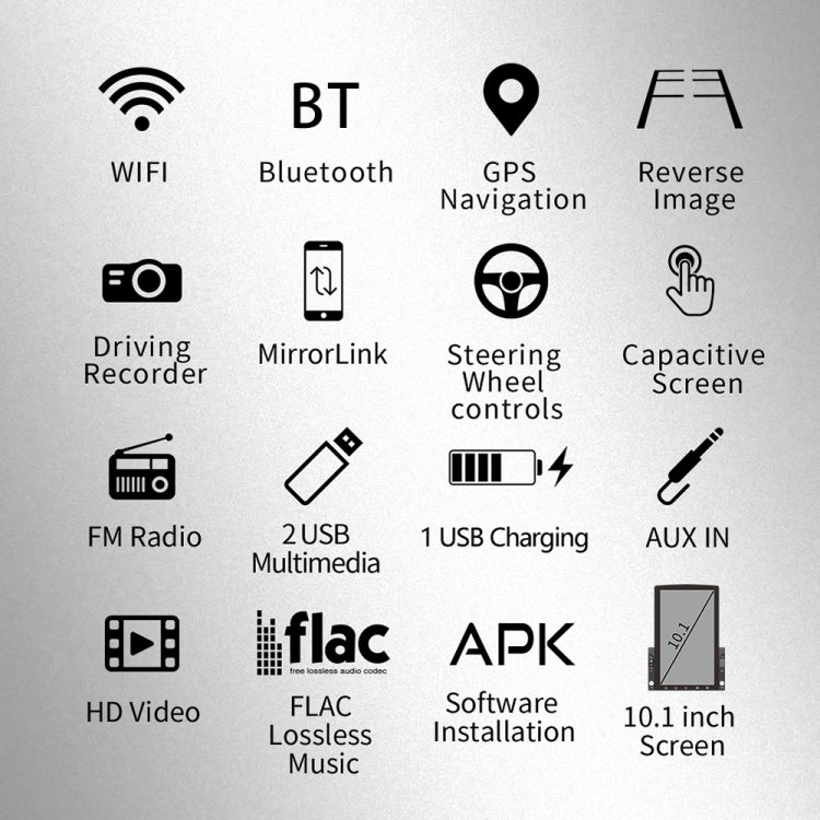 D110 Car Android Navigation Machine Support Mobile Phone Interconnection / Steering Wheel Control, D110 10.1-Inch