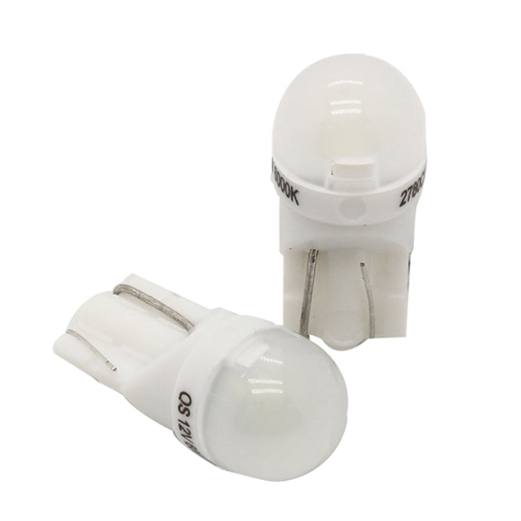 20 PCS T10 DC12V / 0.25W / 6500K / 20LM Car Round Head Plug-in Bubble Reading Light with 1LEDs SMD-3030 Lamps, T10