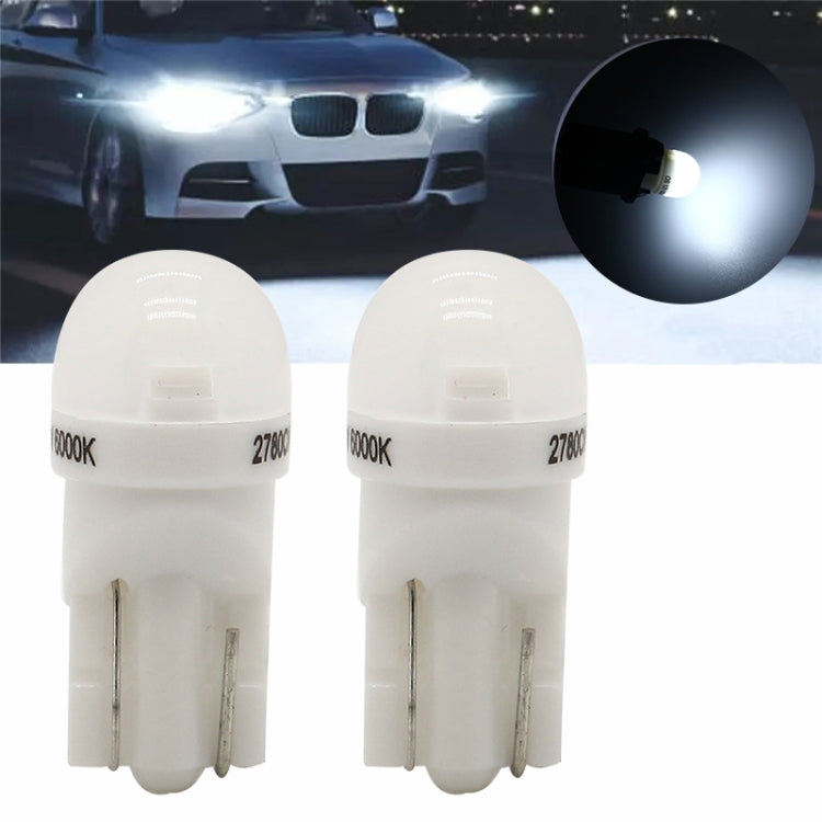 20 PCS T10 DC12V / 0.25W / 6500K / 20LM Car Round Head Plug-in Bubble Reading Light with 1LEDs SMD-3030 Lamps, T10