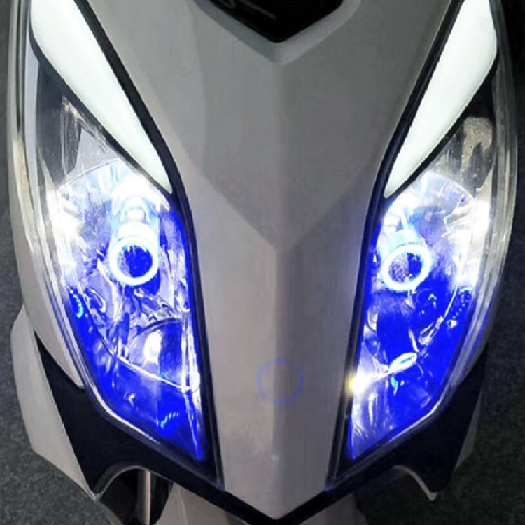 BA20D DC12-80V / 20W / 6000K / 2000LM Motorcycle Headlight with Angel Eyes
