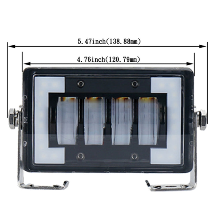 4.76 inch 24W DC 12-24V 1800LM IP67 Car Work Lights / Front Bumper Lights / Roof Lights, with Holder, 4.76 inch