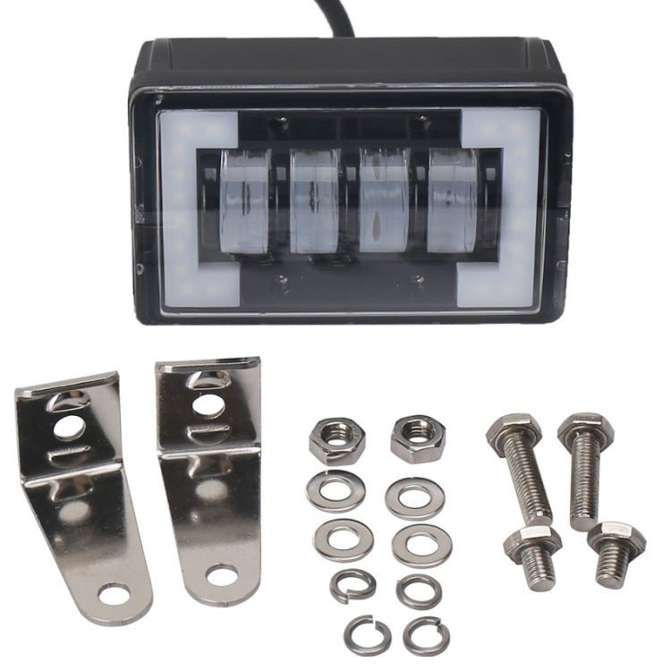 4.76 inch 24W DC 12-24V 1800LM IP67 Car Work Lights / Front Bumper Lights / Roof Lights, with Holder, 4.76 inch