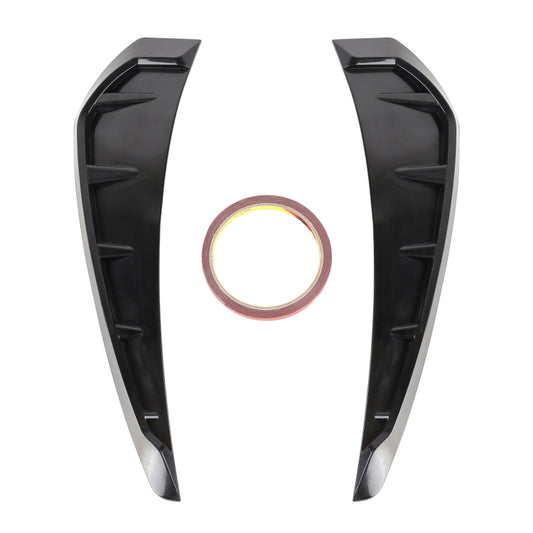 2 PCS Car Soft Silicone Decorative Sticker Outside Sticker, Bright Black