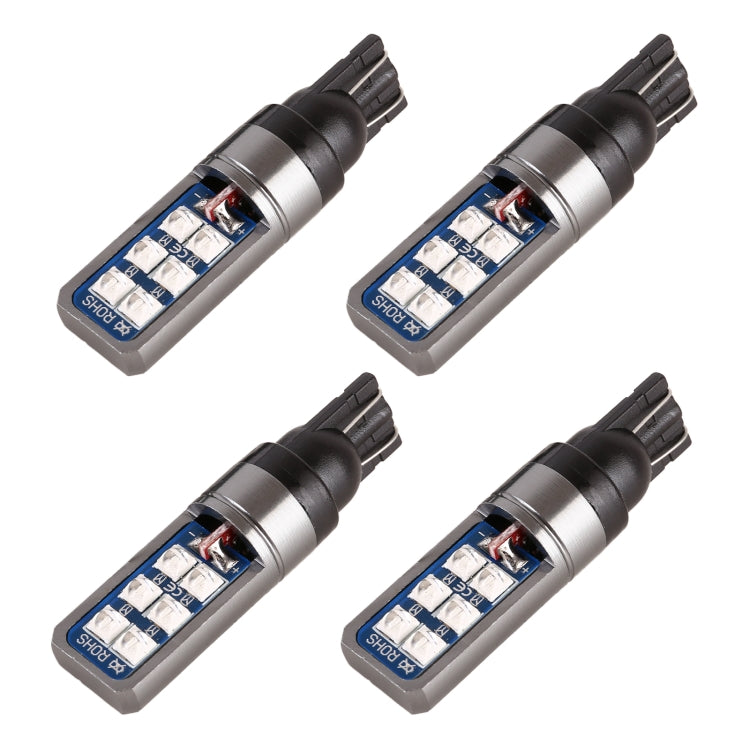 4 PCS T10 DC12V / 4W Car Clearance Light 12LEDs SMD-3030 Lamp Beads, 12LEDs SMD-3030 (Green Light), 12LEDs SMD-3030 (Red Light), 12LEDs SMD-3030 (White Light), 12LEDs SMD-3030 (Yellow Light), 12LEDs SMD-3030 (Ice Blue Light), 12LEDs SMD-3030 (Blue Ligh...
