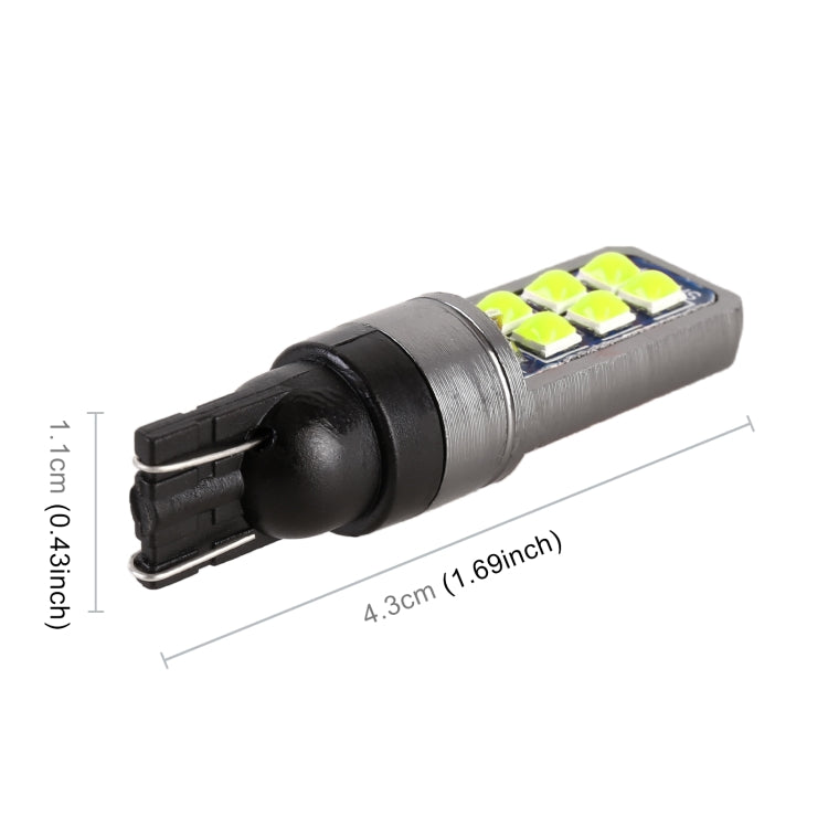 4 PCS T10 DC12V / 4W Car Clearance Light 12LEDs SMD-3030 Lamp Beads, 12LEDs SMD-3030 (Green Light), 12LEDs SMD-3030 (Red Light), 12LEDs SMD-3030 (White Light), 12LEDs SMD-3030 (Yellow Light), 12LEDs SMD-3030 (Ice Blue Light), 12LEDs SMD-3030 (Blue Ligh...