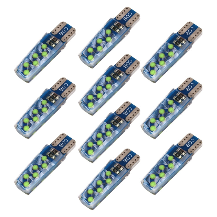 10 PCS T10 DC12V / 1.2W Car Clearance Light 12LEDs COB Lamp Beads, 12LEDs COB (Green Light), 12LEDs COB (Red Light), 12LEDs COB (White Light), 12LEDs COB (Yellow Light), 12LEDs COB (Ice Blue Light), 12LEDs COB (Blue Light), 12LEDs COB (Pink Light)