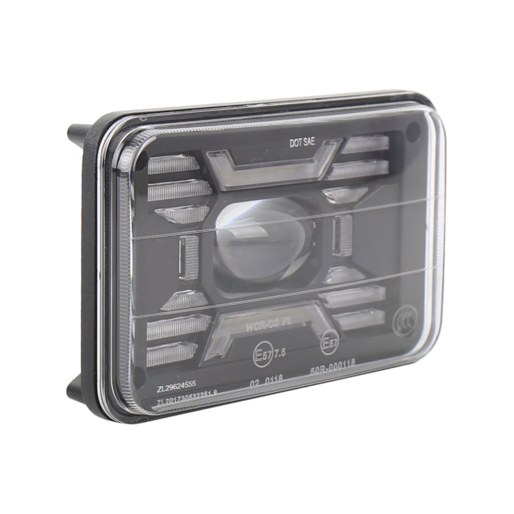 OL-2051S 1 Pair 4x6 inch Off-road Vehicle Modified Angel Devil Eyes Rectangular Headlight, OL-2051S