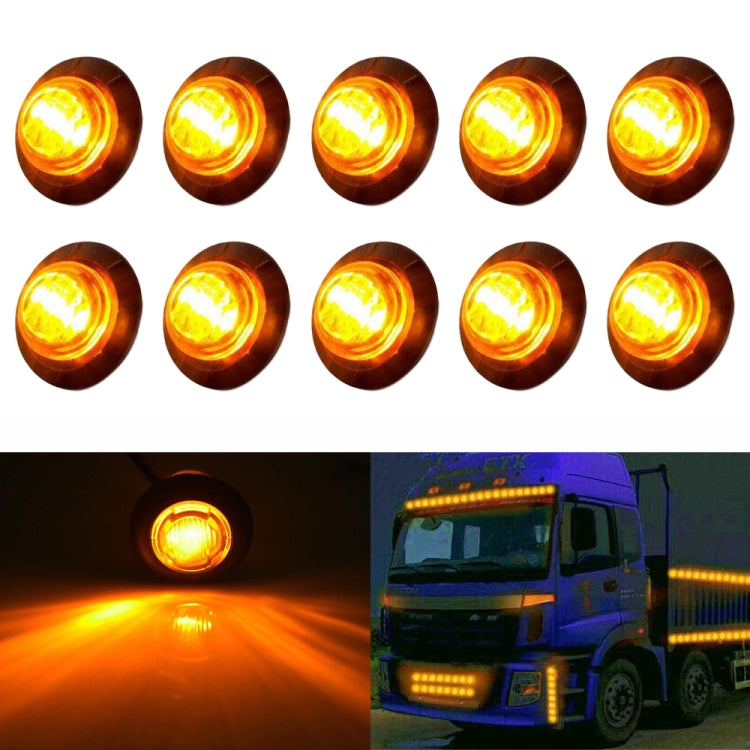 10 PCS MK-009 3/4 inch Car / Truck 3LEDs Side Marker Indicator Lights Bulb Lamp, MK-009(Red Light), MK-009(Blue Light), MK-009(Green Light), MK-009(White Light), MK-009(Yellow Light)