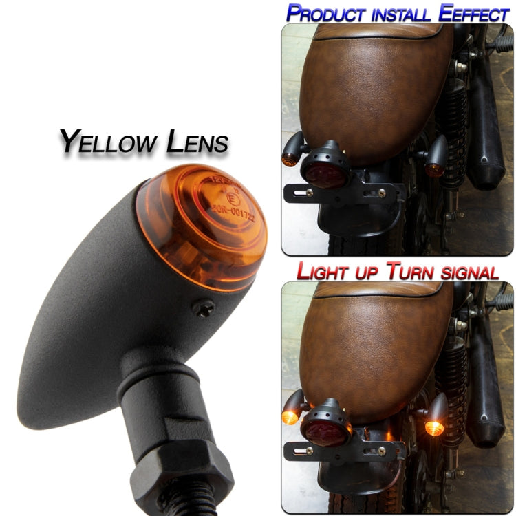 2 PCS KC805 Motorcycle Retro Metal Turn Signal Light
