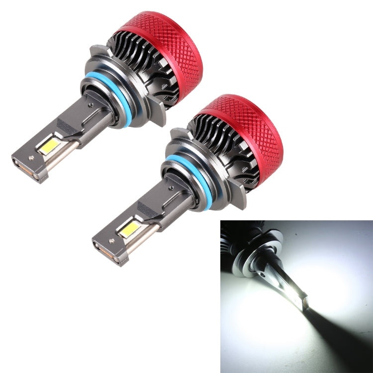 1 Pair 9012 DC12V 65W 6000K 6500LM LED Car Headlights, 9012