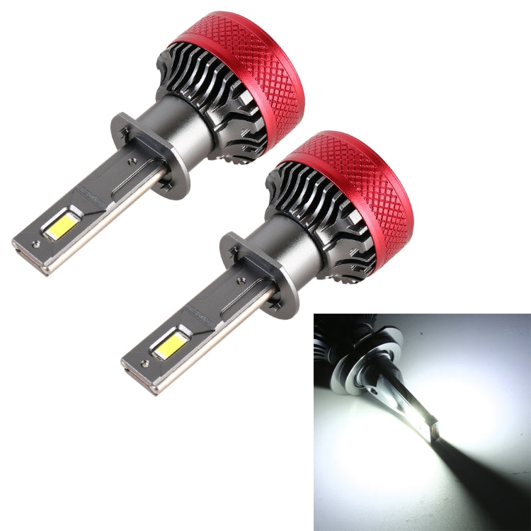 1 Pair H1 DC12V 65W 6000K 6500LM LED Car Headlights, H1