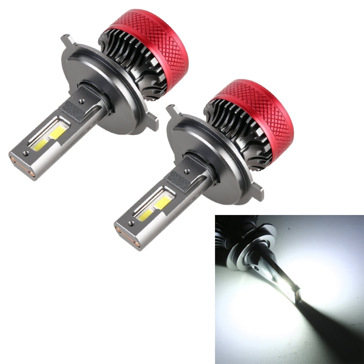 1 Pair H4 DC12V 65W 6000K 6500LM LED Car Headlights, H4