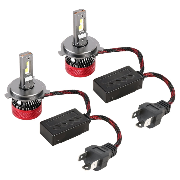 1 Pair H4 DC12V 65W 6000K 6500LM LED Car Headlights, H4