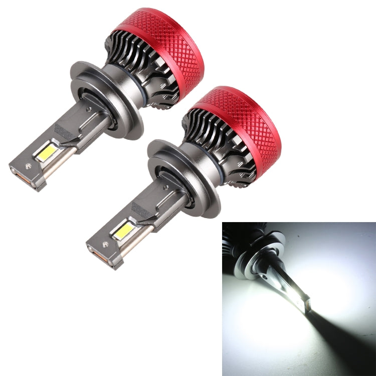 1 Pair H7 DC12V 65W 6000K 6500LM LED Car Headlights, H7