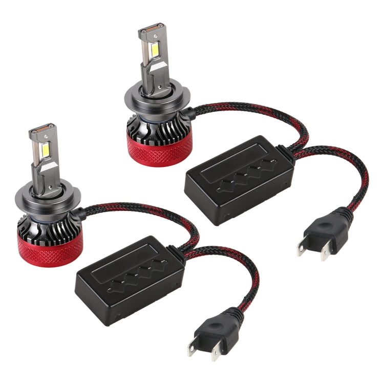 1 Pair H7 DC12V 65W 6000K 6500LM LED Car Headlights, H7