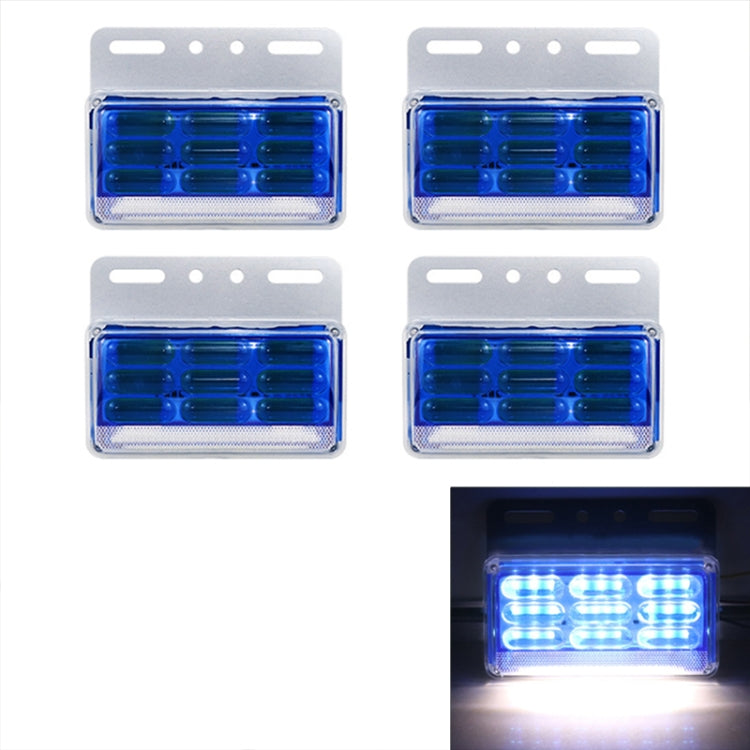 4 PCS ZS-9001 DC24V 9D Waterproof Car / Truck Side Marker Indicator Lights Bulb Lamp, Blue Light, Green Light, Red Light, White Light, Yellow Light