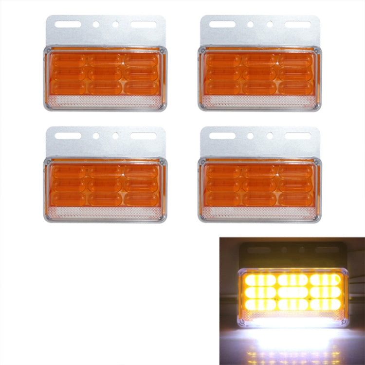 4 PCS ZS-9001 DC24V 9D Waterproof Car / Truck Side Marker Indicator Lights Bulb Lamp, Blue Light, Green Light, Red Light, White Light, Yellow Light