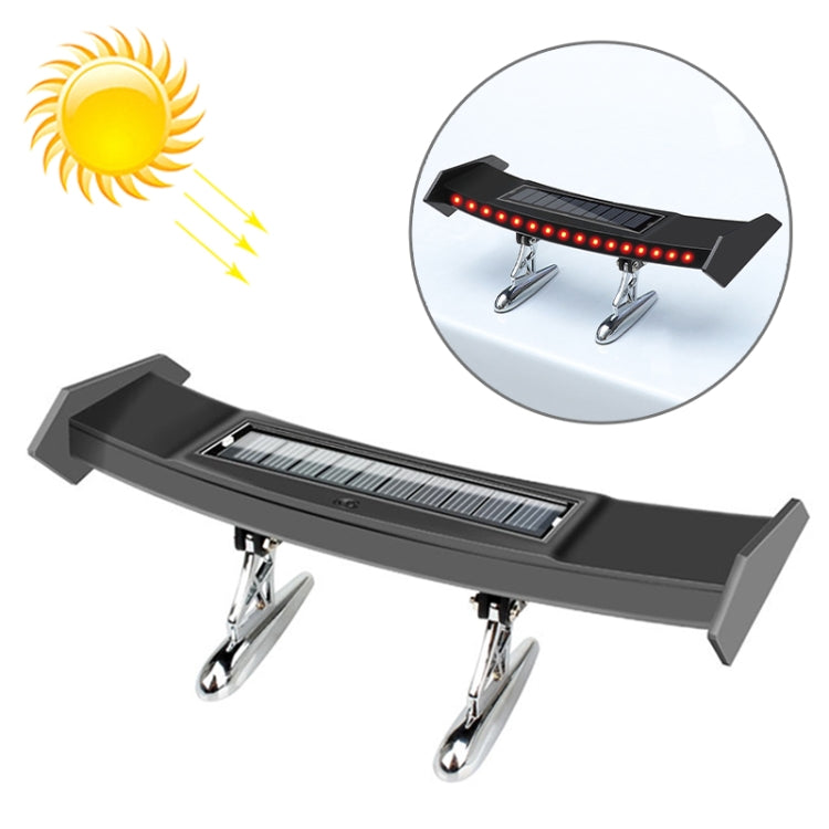 Car Mini Rear Wing with Light Solar Anti-collision Tail Light, Mini Rear Wing