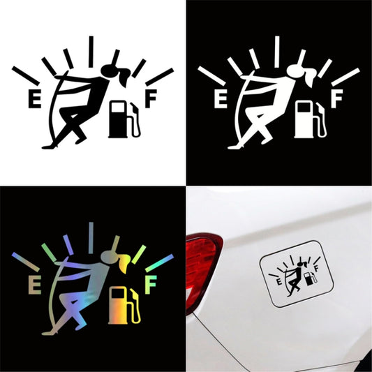 Female Pull Fuel Tank Pointer To Full Hellaflush Reflective Vinyl Car Sticker