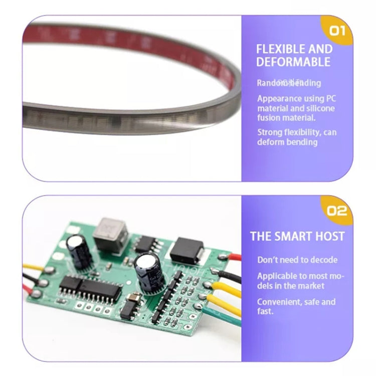 Z12-120CM 120cm DC12V-24V Car Front Grille LED RGB Daytime Running Lights Strip Colorful Lamp, Z12-120CM