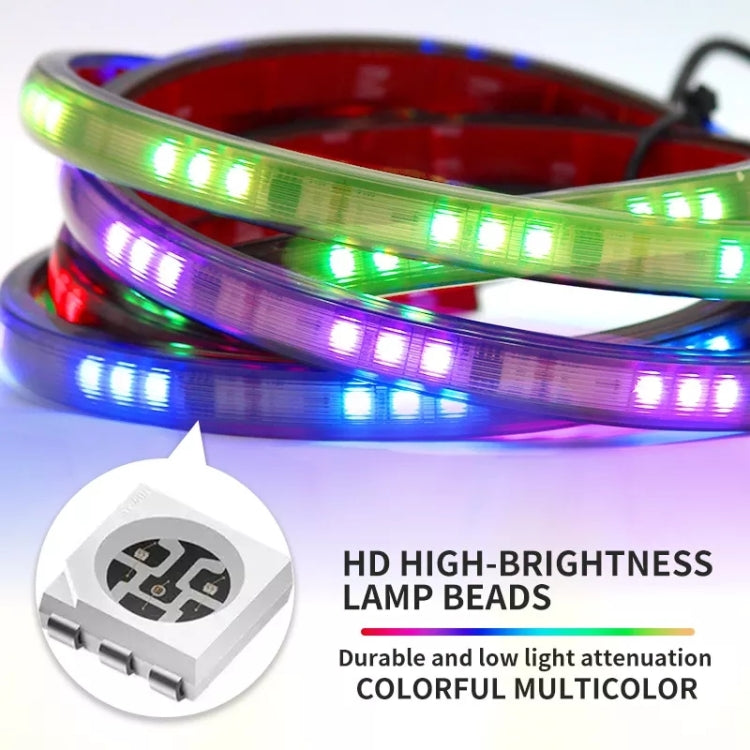 Z12-120CM 120cm DC12V-24V Car Front Grille LED RGB Daytime Running Lights Strip Colorful Lamp, Z12-120CM