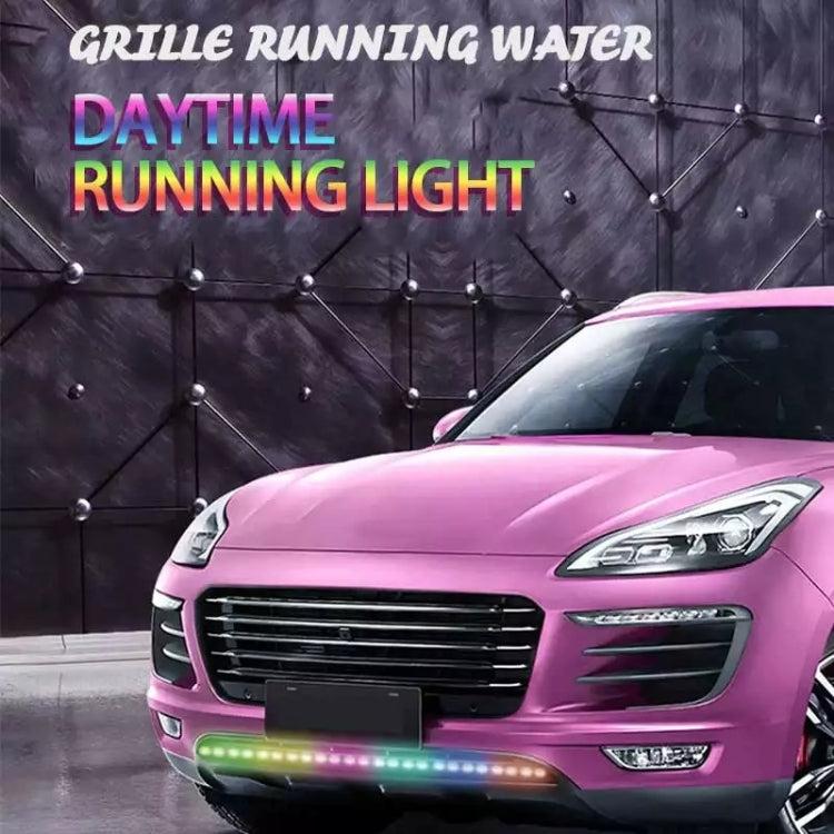 Z12-120CM 120cm DC12V-24V Car Front Grille LED RGB Daytime Running Lights Strip Colorful Lamp, Z12-120CM
