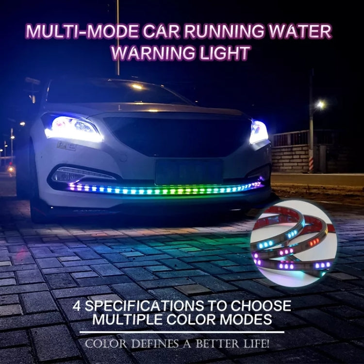 Z12-120CM 120cm DC12V-24V Car Front Grille LED RGB Daytime Running Lights Strip Colorful Lamp, Z12-120CM