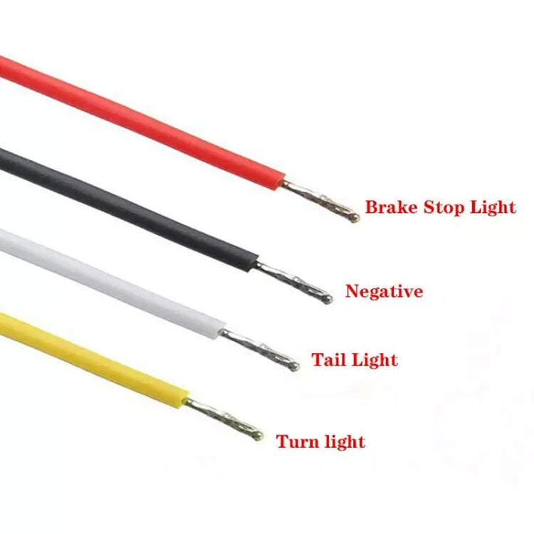 2 PCS Heavy-duty Truck Trailer 100LED Light Guide Two-color Brake Light, Two-color