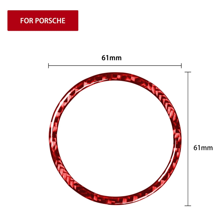 Car Carbon Fiber Stopwatch Ring Decorative Sticker for Porsche Macan 2014-2021, Left and Right Drive Universal, Stopwatch Ring