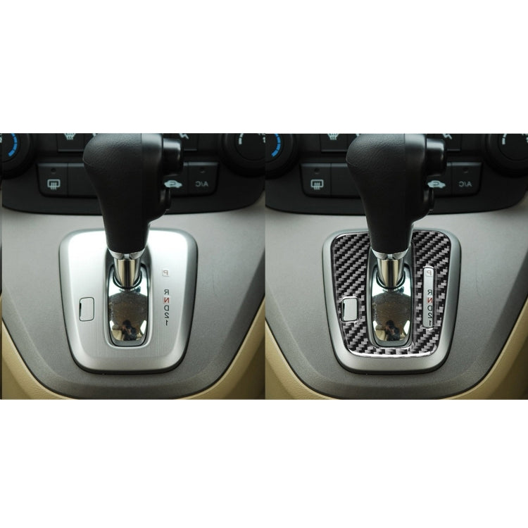 Carbon Fiber Car Gear Indicator Frame Decorative Sticker for Honda CRV 2007-2011,Right Drive, Gear Indicator Frame,Right Drive