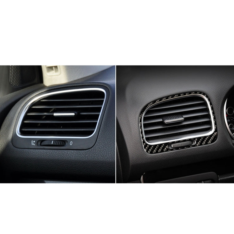 Carbon Fiber Car Left Right Air Outlet Decorative Sticker for Volkswagen Golf 6 2008-2012, Left Right Air Outlet