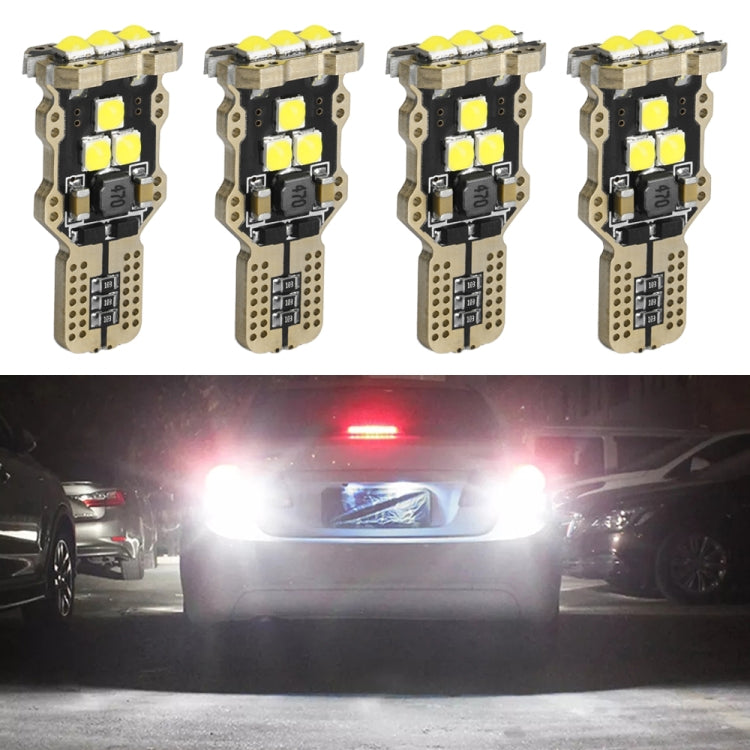 4pcs T15 DC12V / 1.5W / 0.13A / 540LM Car Decoding Reversing Light 9LEDs SMD-3030 Lamp Beads, 4pcs T15