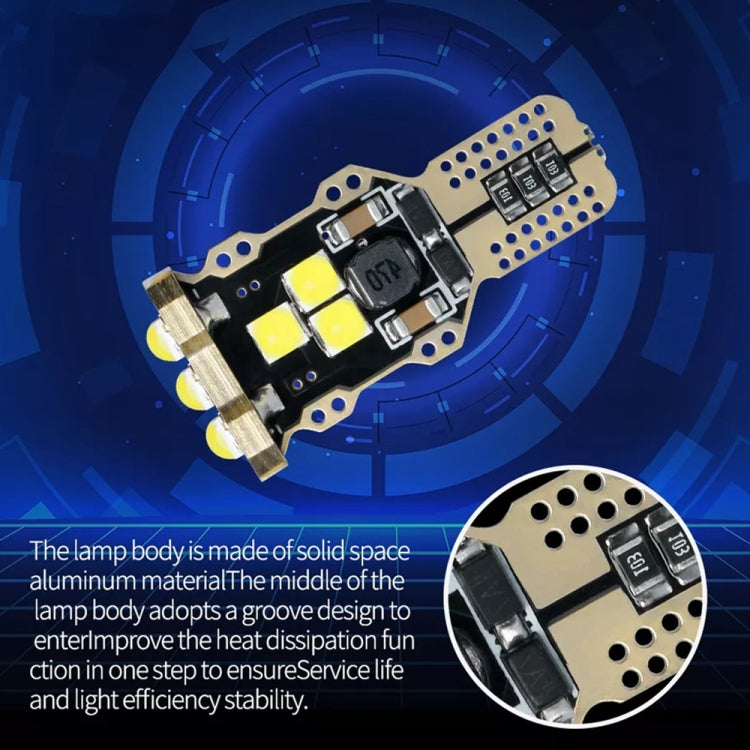 4pcs T15 DC12V / 1.5W / 0.13A / 540LM Car Decoding Reversing Light 9LEDs SMD-3030 Lamp Beads, 4pcs T15