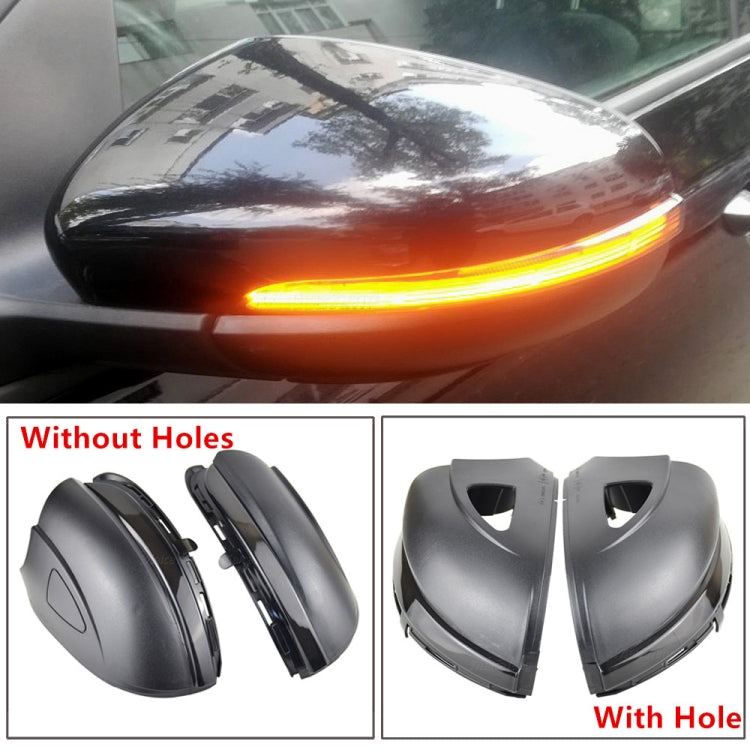 1 Pair For Volkswagen Golf 6 MK6 Car Dynamic LED Turn Signal Light Rearview Mirror Flasher Water Blinker, with Hole, For Volkswagen Golf 6 MK6, with Hole