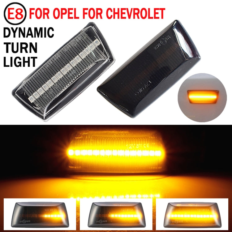 2pcs For Chevrolet Cruze 2009-2014 Car Dynamic LED Fender Side Light 1713423, For Chevrolet Cruze 2009-2014 (Transparent), For Chevrolet Cruze 2009-2014 (Transparent Black)