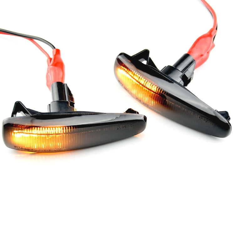 2pcs For Mitsubishi Lancer 2008-2018 Car Dynamic LED Fender Side Light, For Mitsubishi Lancer 2008-2018 (Transparent Black), For Mitsubishi Lancer 2008-2018 (Transparent)